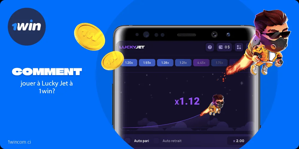 Étapes simples pour jouer à Lucky Jet à 1win