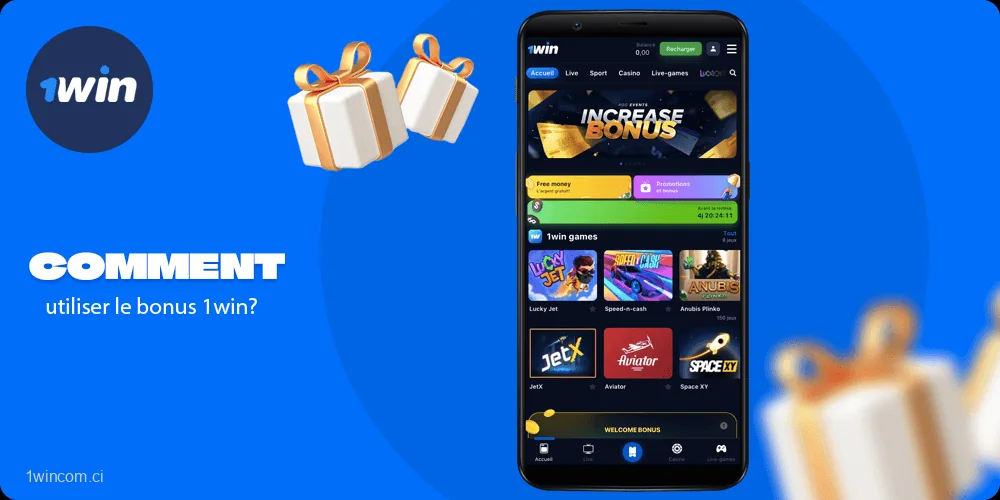 Instructions comment utiliser les bonus 1win