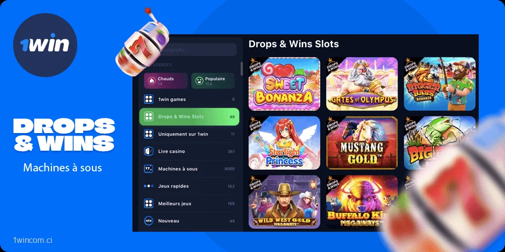 Liste restreinte avec 1win Drops & Wins Slots
